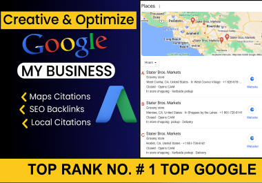 I will optimize your Google My Business Profile GMB and build 50+ local citations for map rankings