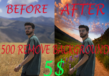 I will cut out,  change object 500,  background removal,  24 hours