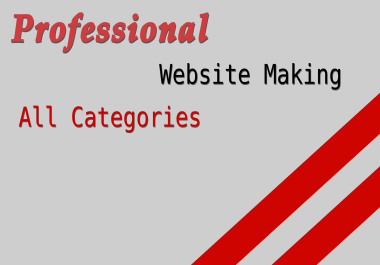 Professional Website Making All Categories / High Quality