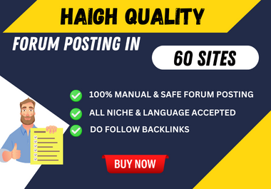 I will manually build high DR DA niche forum backlinks