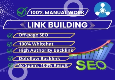 I will do white hat SEO link building or backlink service manually