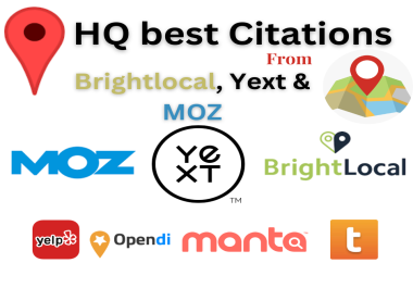 120 Best Citations and Business Listings From Yext,  Moz and BrightLocal