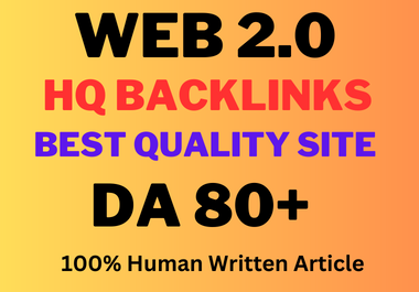 I will do 10 hq web 2.0 dofollow seo backlinks for your website