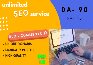 i will make 100 dofollow backlinks blog remarks with high da pa