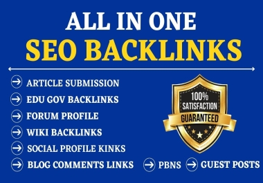 Diversified SEO Backlinks - 300+ All In One High Authority Backlinks To Boost Ranking
