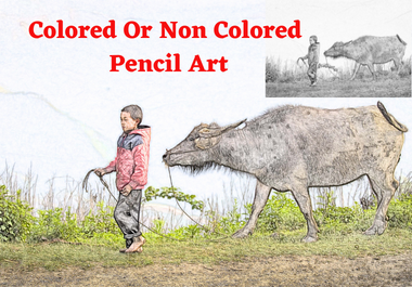 Create colored or non colored pencil art in photoshop