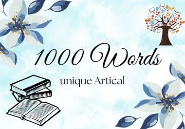 1000 Words unique articles for blog post