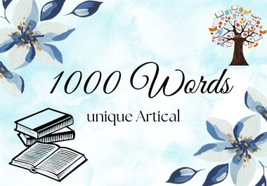 1000 Words unique articles for blog post