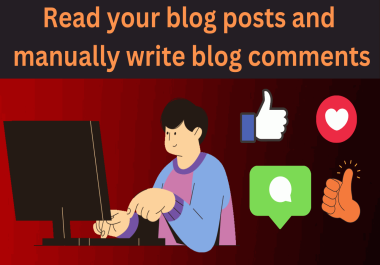 I will read your blog posts and leave genuine comments