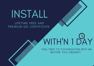 I will install SSL certificate for your website and web blog