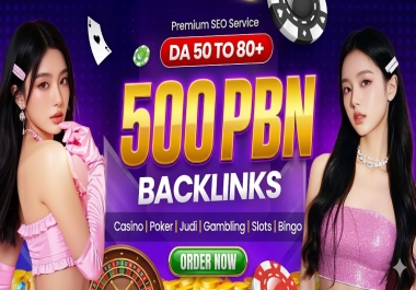 Skyrocket Gambling Casino Slot Poker 500 PBN DA/DR 50 to 70+ Homepage backlinks