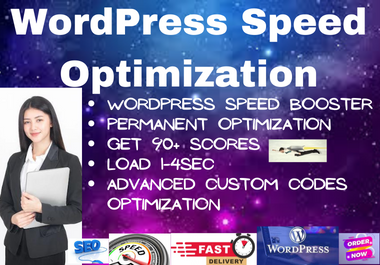 I will increase WordPress website speed optimization with gtmetrix,  google page speed