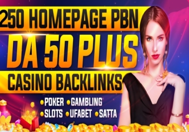 Premium High Quality 250 Thai PBN Slot Casino GAMBLING domains with DA50+ DR50+ thai,  korean, Indone
