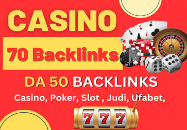 Thailand/Indonesian/Korean/Malaysia 70 Contextual Backlinks DA 50 to 70 Gambling Casino poker
