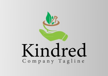 Natural vegan organic health care medical logo