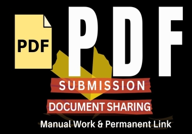 I will manually create 100 pdf submission to high da pa websites