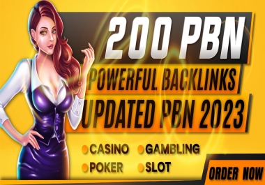 Get 200 Powerful homepage PBN Backlinks DA 50 plus