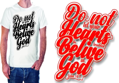 I will create custom typography tshirt design for merch,  teespring and printfull