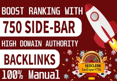 Rank your Website with a 750 Sidebar da 50+ Dofollow Backlinks