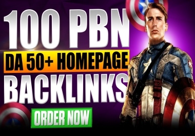 100 PBN Backlinks With Low Spam and High Metrics For Homepages