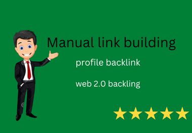 I will 100 SEO manual link building do follow profile backlinks