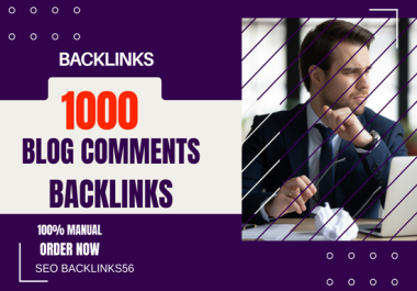 I will do 1000 High PA/DA dofollow Comments Backlinks Low OBL