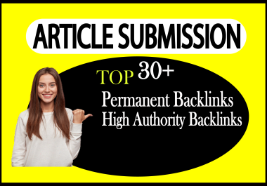 I will submit 10 article submission SEO backlinks on top high quality article sites