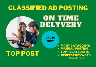 I will do top 150 ad on top classified ads posting site for google ranking