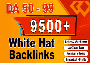 RANK BOOSTER Latest 9500+ White Hat SEO Backlinks DA 50+ SEO Package to Increasing Ranking
