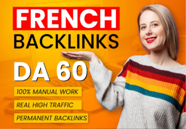 100 high Trust flow High TOP Rank French. fr SEO High Domain Local France Backlinks DA50+