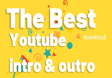 I will create shocking Youtube intro with logo and ending video