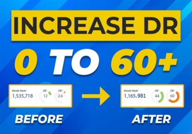Ahrefs i will increase dr60+ with permanent backlink