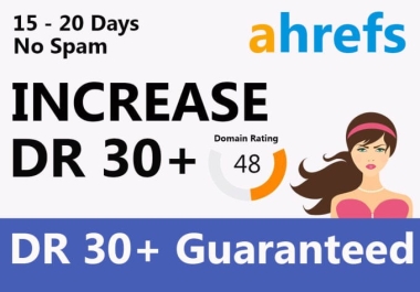 Domain rating DR ahrefs i will increase 30+