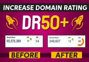 I will increase domain rating DR 50 plus
