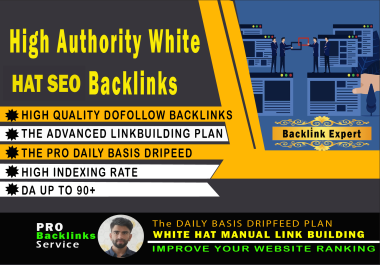 I will build manually create high quality do follow white hat seo backlinks