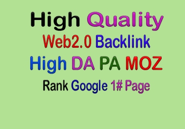 I will do 20 high quality web2.0 backlinks manually
