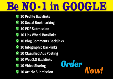 All In One 100 profile,  social,  pdf,  link wheel,  directory,  web2.0,  blog post,  video,  backlinks