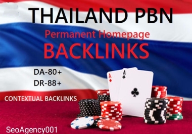 I will do DR 88 thai indo and korean permanent homepage poker website backlinks