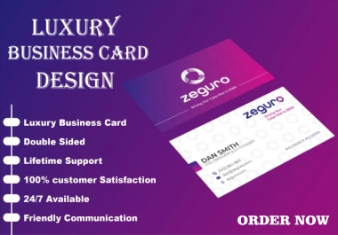 I will do creative,  minimalist,  luxury business card design for you