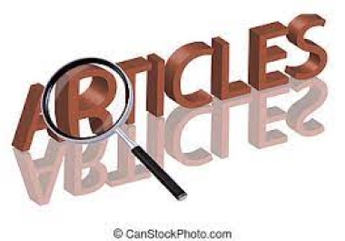 Writing an exclusive article of at least 500 words