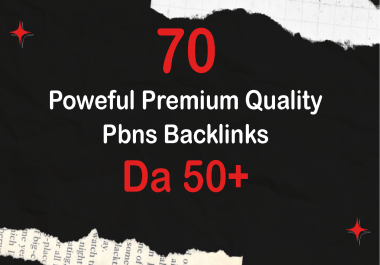 GET 70 Premium Quality PBN Permanent Backlinks Dofollow DA 50+