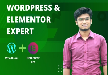 I will build a responsive WordPress website design & redesign with elementor pro