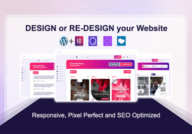 I will design responsive creative and stunning website design in 15 hours