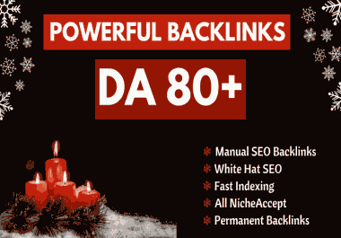 Google Updated Manual 90+ Unique High Authority SEO Backlinks With DA DR TF CF upto 80- 100