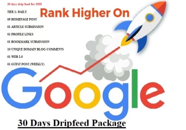 Rank Your Site on Google,  30 Days SEO Backlinks Manual