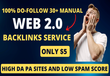 Boost Website Ranking Through High Quality 30 Web 2.0 Contextual Backlinks Manual SEO Link Building