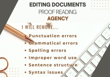 I'll check your grammar,  spelling and proofread your memorial, report, document.