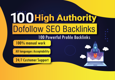 I will do 100 high authority dofollow SEO profile backlinks