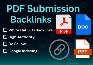 I will submit article or pdf to top 150 document submission sites