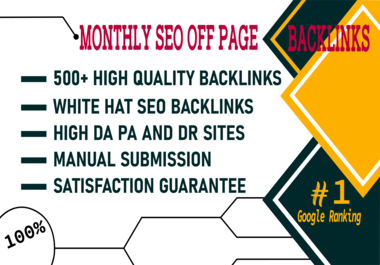 I will provide 120 monthly off page SEO backlinks service with hq sites